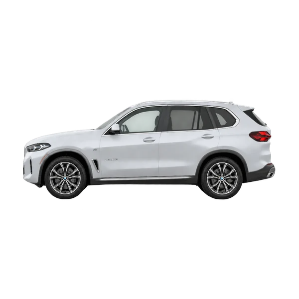 BMW X5 xDrive40i 2026 باللون فضي، منظر جانبي (متجه إلى اليسار)