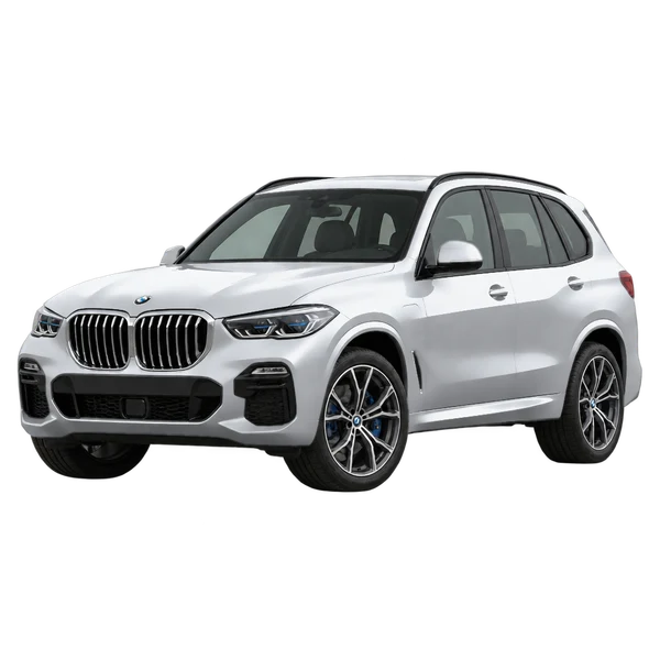 BMW X5 xDrive45e 2021 argent, vue trois-quarts avant (orienté vers la gauche)