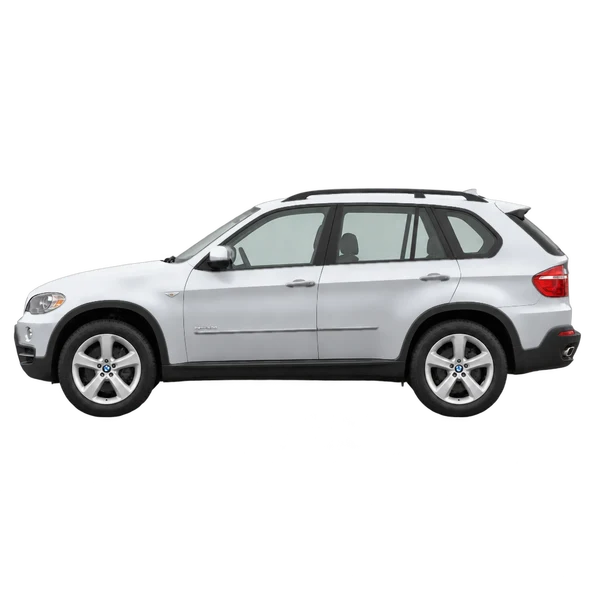 シルバーの2007 BMW X5（側面（左向き）ビュー）