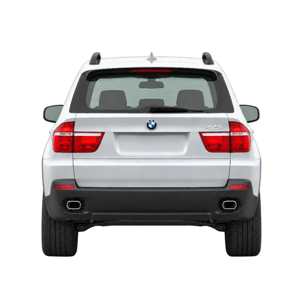 BMW X5 2012 en plateado, vista trasera