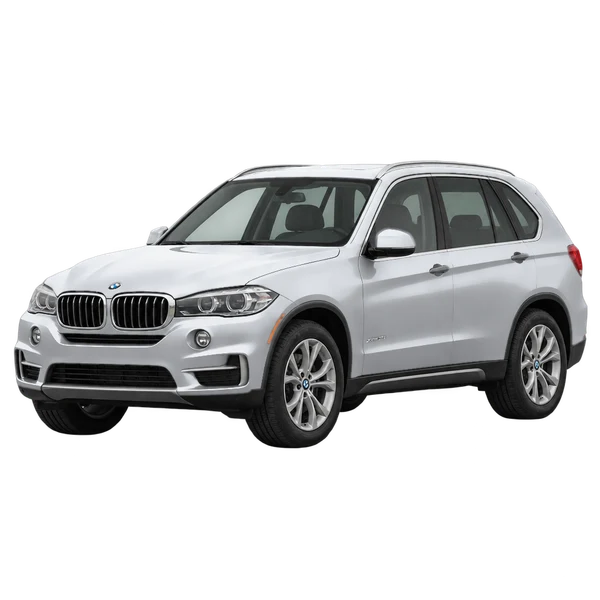 2016 BMW X5 in Silber, Ansicht: Dreiviertelansicht vorne (nach links gerichtet)