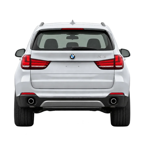 BMW X5 2018 prata, vista traseira