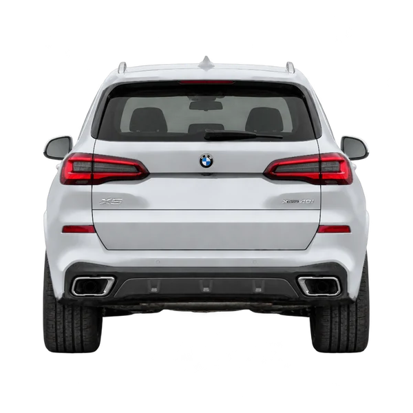 2020 BMW X5 in Silber, Ansicht: Heck