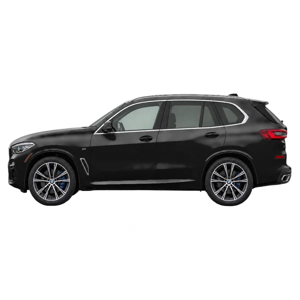 2021 BMW X5 in schwarz, Ansicht: Seite (nach links gerichtet)