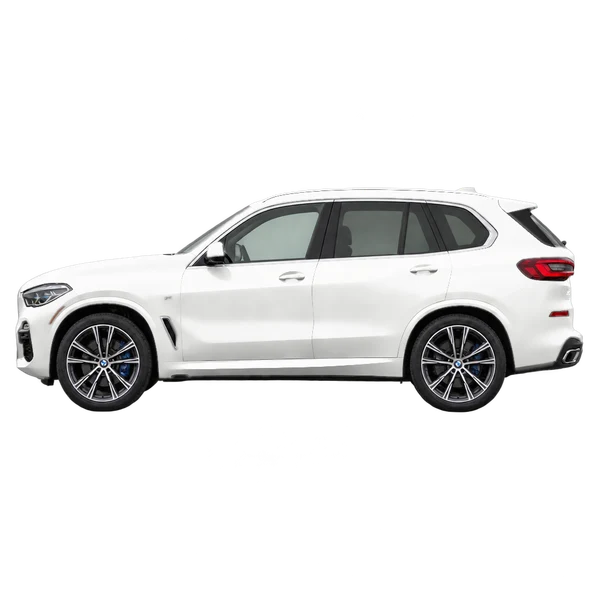 2022 BMW X5 in weiß, Ansicht: Seite (nach links gerichtet)