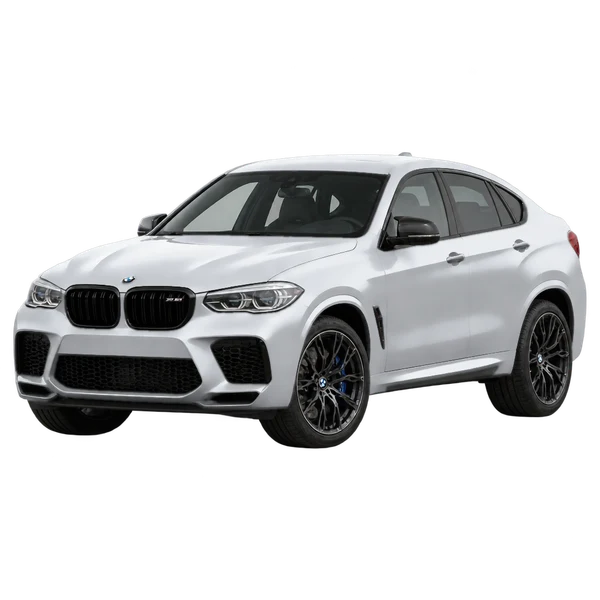 2011 BMW X6 M — Front three-quarter (facing left), silver