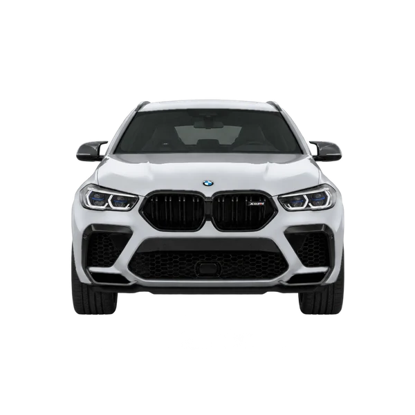 BMW X6 M 2022 prata, vista frente