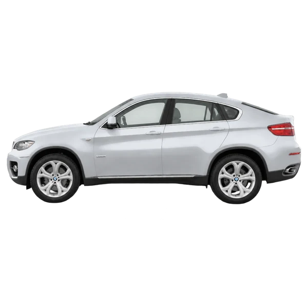 BMW X6 2010 prata, vista lateral (voltada para a esquerda)