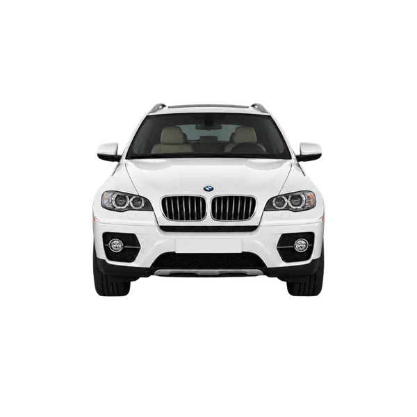 BMW X6 2010 باللون أبيض، منظر أمامي