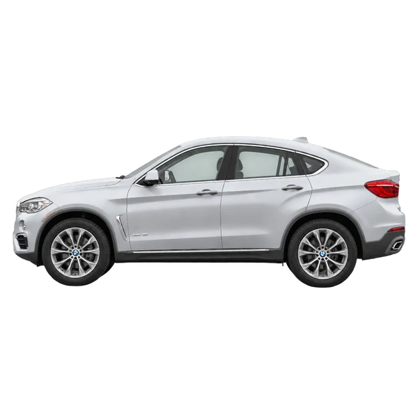 BMW X6 2016 argent, vue côté (vers la gauche)