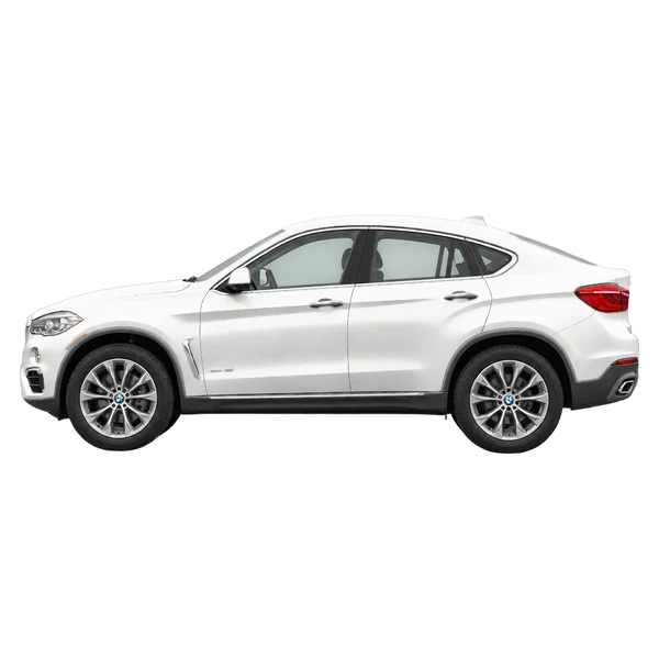 BMW X6 2016 blanc, vue côté (vers la gauche)