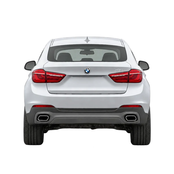 2017 BMW X6 in Silber, Ansicht: Heck