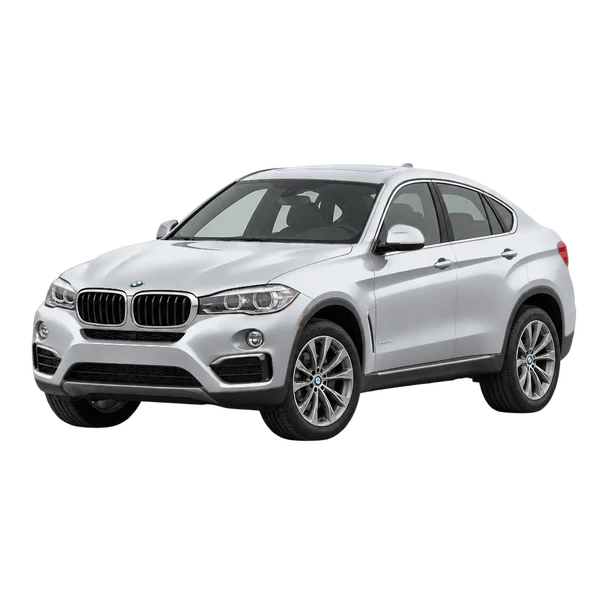 BMW X6 2018 argent, vue trois-quarts avant (orienté vers la gauche)