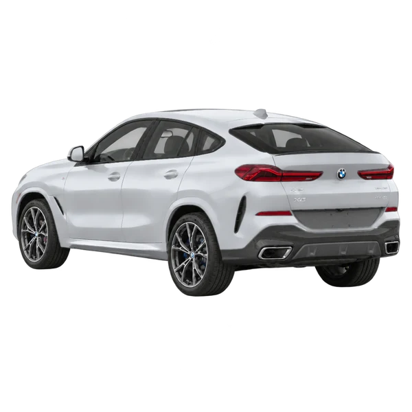 BMW X6 2020 argent, vue trois-quarts arrière (orienté vers la gauche)
