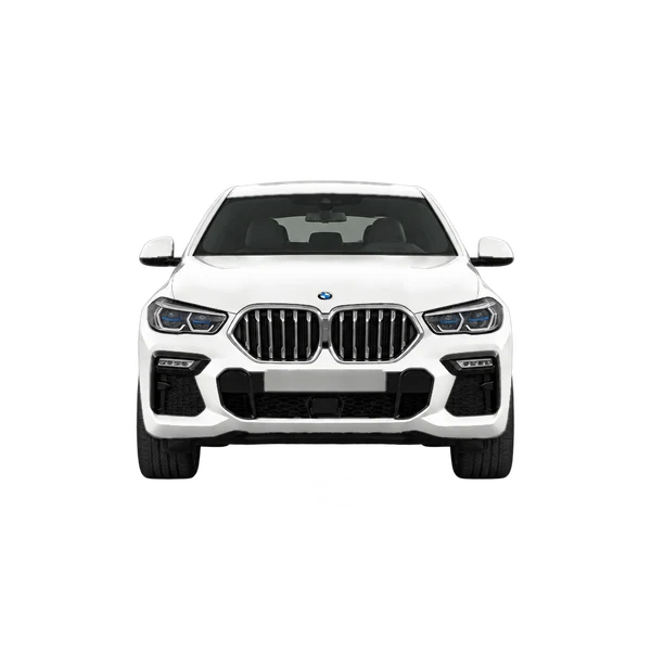 BMW X6 2021 en blanco, vista frontal