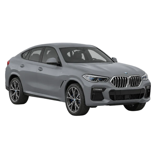 2022 BMW X6 in grau, Ansicht: Dreiviertelansicht vorne (nach links gerichtet)