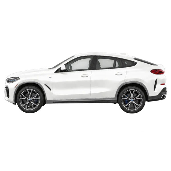 ホワイトの2023 BMW X6（側面（左向き）ビュー）