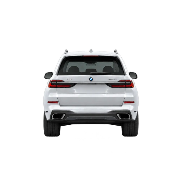 2023 BMW X7 in Silber, Ansicht: Heck