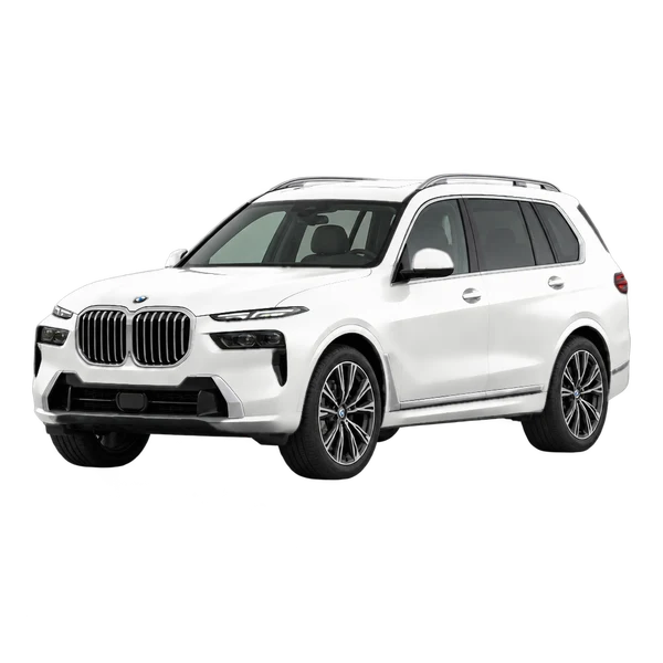 ホワイトの2025 BMW X7(フロントスリークォーター(左向き)ビュー)