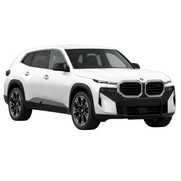 ホワイトの2023 BMW XM（フロントスリークォーター(左向き)ビュー）