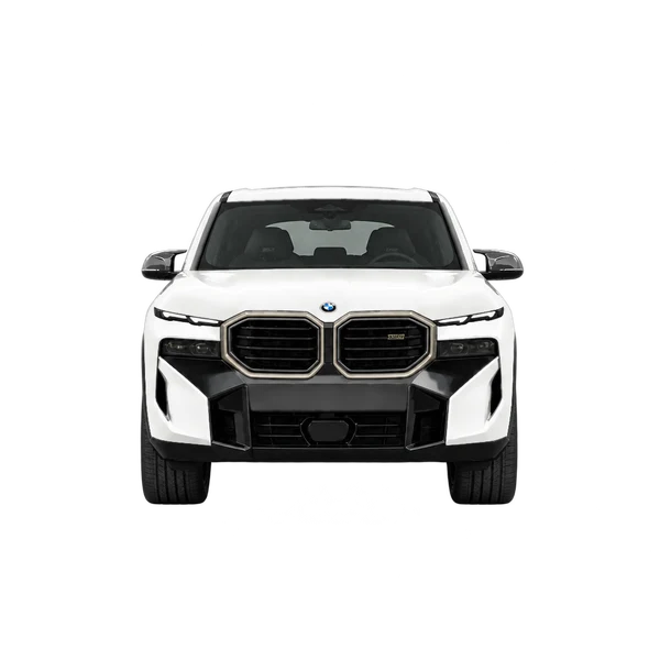 BMW XM 2026 باللون أبيض، منظر أمامي