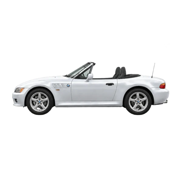 BMW Z3 1996 argent, vue côté (vers la gauche)