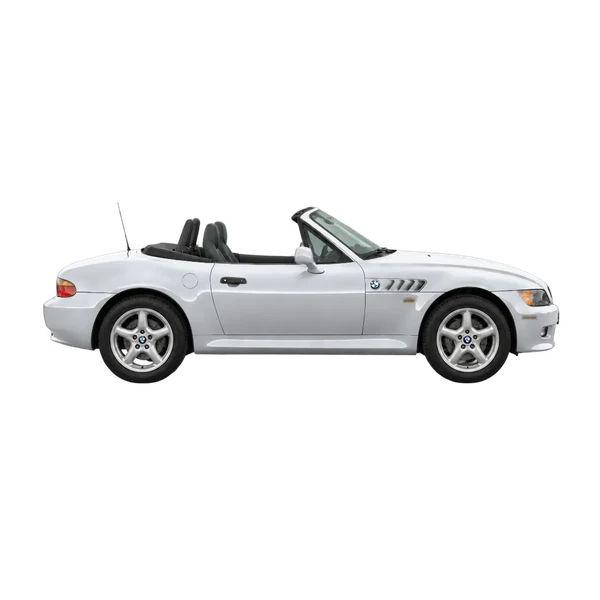 BMW Z3 1996 argent, vue profil (tourné vers la droite)