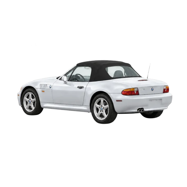 BMW Z3 2000 باللون فضي، منظر ثلاثة أرباع خلفي (باتجاه اليسار)