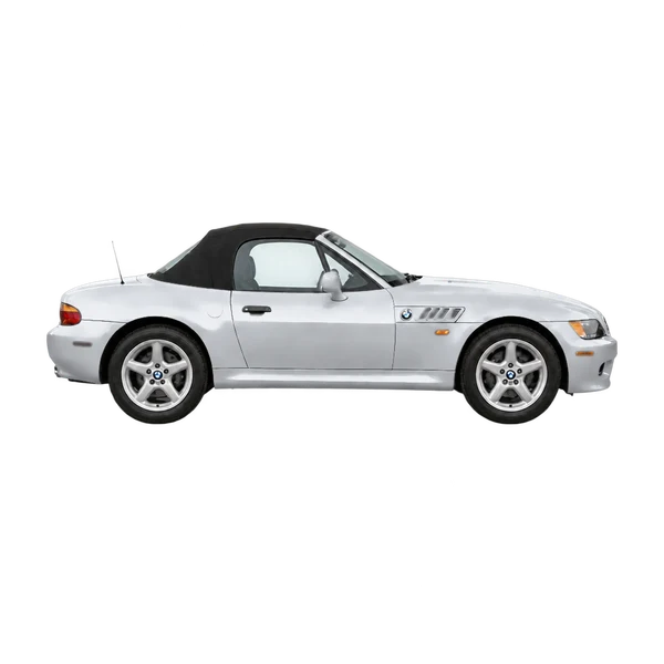 BMW Z3 2000 باللون فضي، منظر منظر جانبي (باتجاه اليمين)