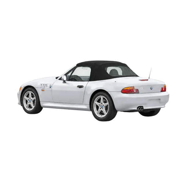 BMW Z3 2005 argent, vue trois-quarts arrière (orienté vers la gauche)