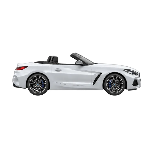 シルバーの2026 BMW Z4 M40I(側面(右向き)ビュー)