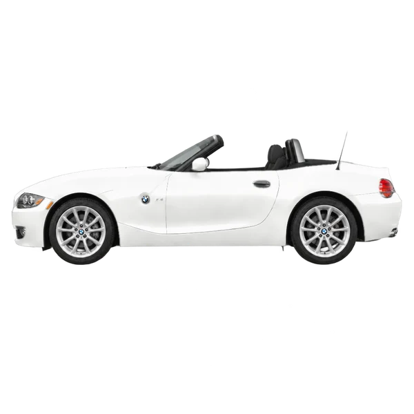BMW Z4 2012 باللون أبيض، منظر جانبي (متجه إلى اليسار)