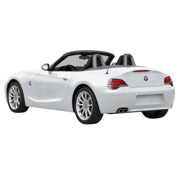 2016 BMW Z4 in Silber, Ansicht: Dreiviertelansicht von hinten (nach links gerichtet)