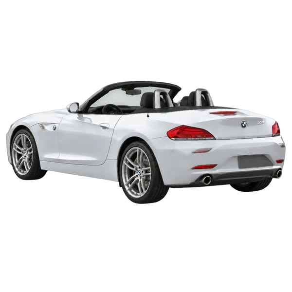 BMW Z4 2018 prata, vista três quartos traseira (voltada para a esquerda)