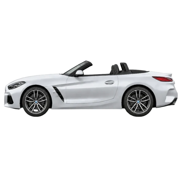 BMW Z4 2019 argent, vue côté (vers la gauche)