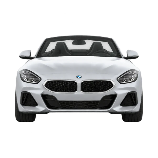 BMW Z4 2023 باللون فضي، منظر أمامي