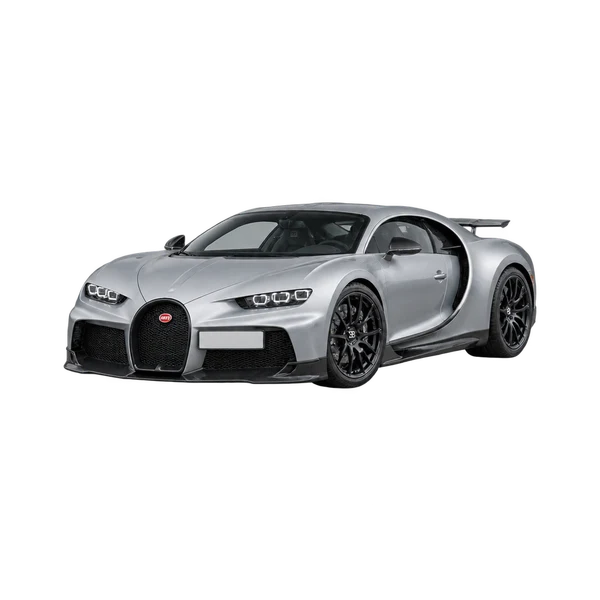 2021 Bugatti Chiron Supersport in Silber, Ansicht: Dreiviertelansicht vorne (nach links gerichtet)