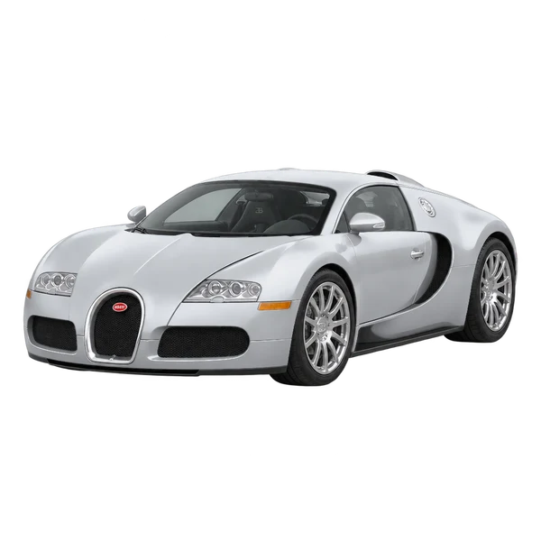 2005 Bugatti Veyron in Silber, Ansicht: Dreiviertelansicht vorne (nach links gerichtet)