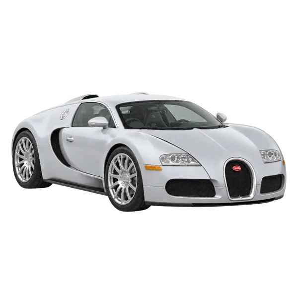 2005 Bugatti Veyron in Silber, Ansicht: Dreiviertelansicht vorne (nach rechts)