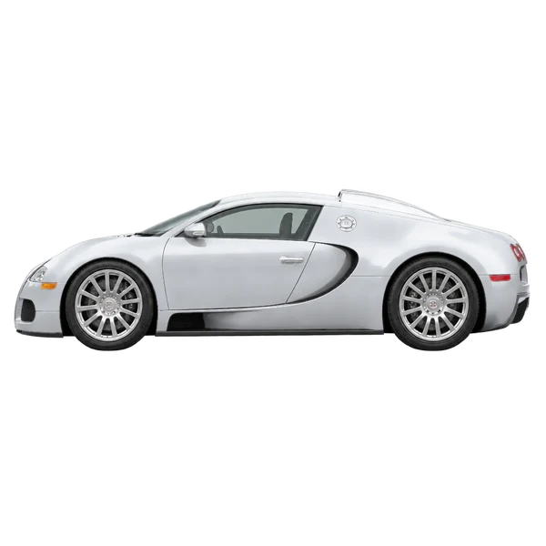 2005 Bugatti Veyron in Silber, Ansicht: Seite (nach links gerichtet)