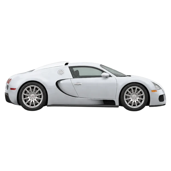 2005 Bugatti Veyron in Silber, Ansicht: Seite (nach rechts gewandt)
