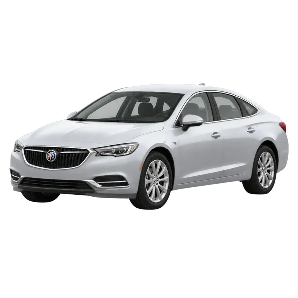 Buick Century 2021 prata, vista dianteira em três quartos (voltada para a esquerda)