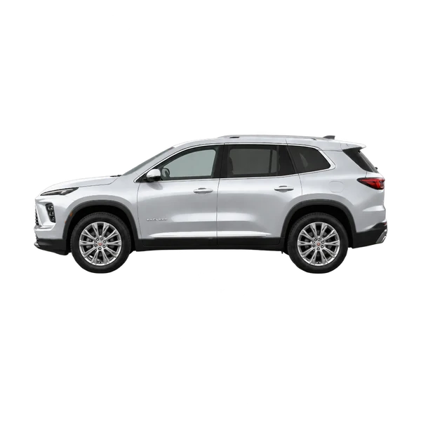 シルバーの2025 Buick Enclave(側面(左向き)ビュー)
