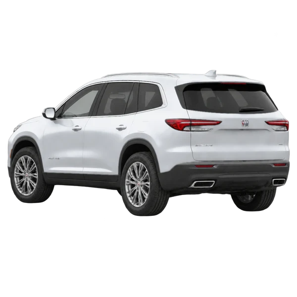 Buick Enclave 2027 argent, vue trois-quarts arrière (orienté vers la gauche)