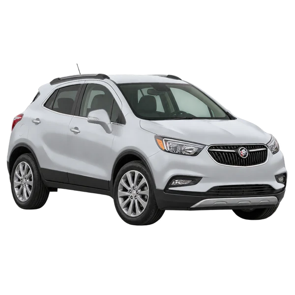 Buick Encore 2020 باللون فضي، منظر منظر أمامي بزاوية ثلاثة أرباع (متجه لليسار)