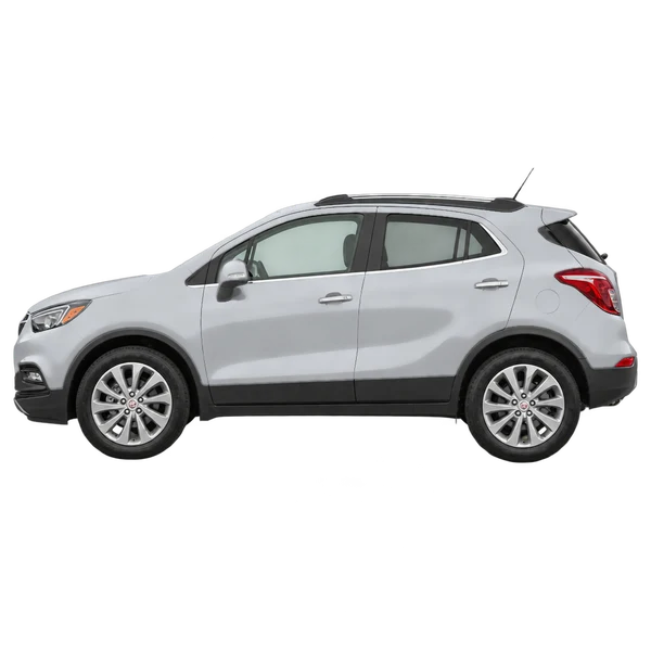 Buick Encore 2022 en plateado, vista lateral (mirando a la izquierda)