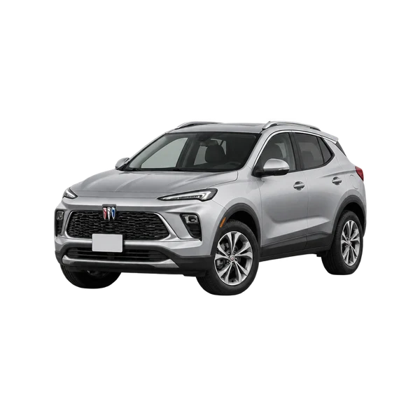 2025 Buick Encore in Silber, Ansicht: Dreiviertelansicht vorne (nach links gerichtet)
