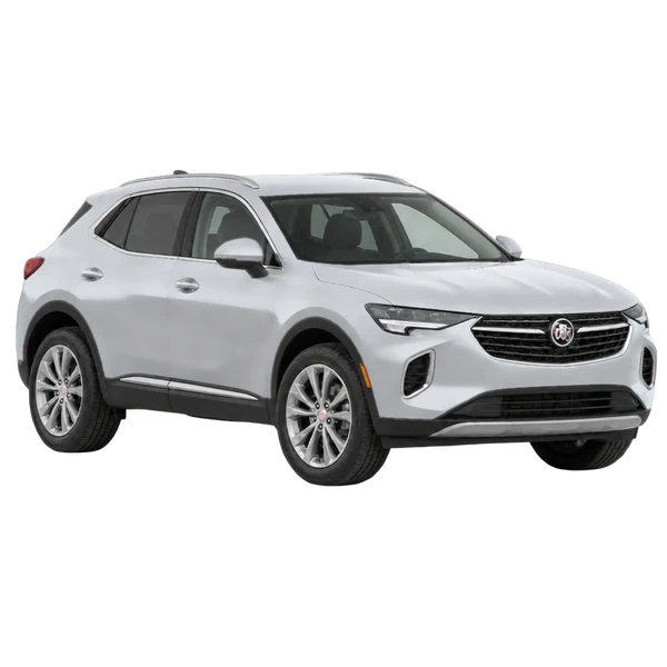 Buick Envision 2025 باللون فضي، منظر زاوية ثلاثة أرباع أمامية (باتجاه اليمين)