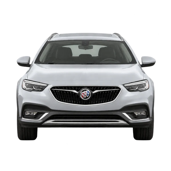 Buick Regal TourX 2018 باللون فضي، منظر أمامي