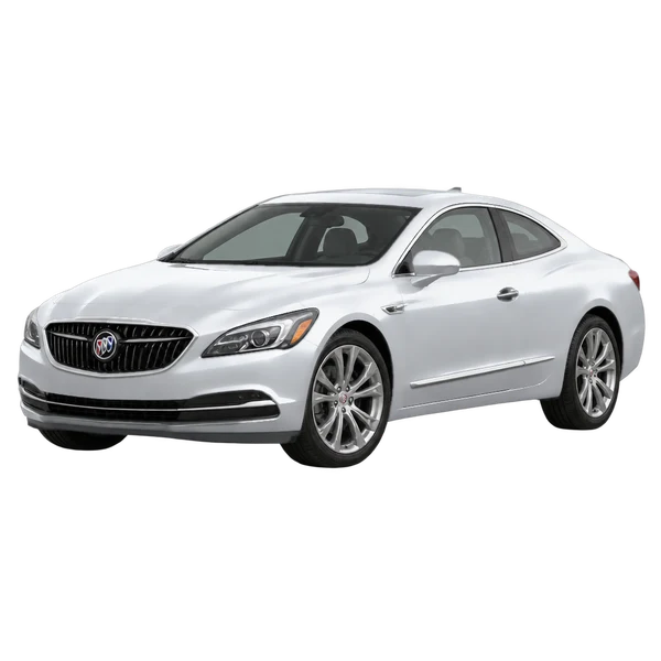 Buick Riviera 2018 باللون فضي، منظر منظر أمامي بزاوية ثلاثة أرباع (متجه لليسار)